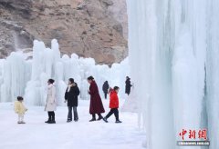 （新春见闻）宁夏银川：民众赏冰瀑 度新春